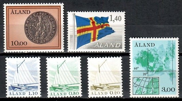 Znaczek Wyspy Alandzkie 1984 Mi 1-6 Czyste **