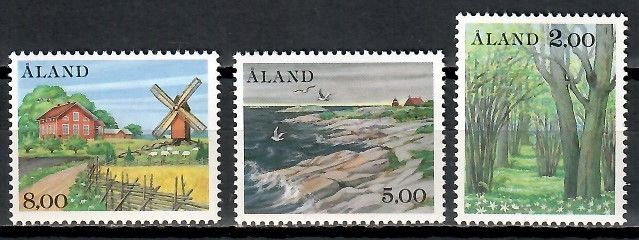 Znaczek Wyspy Alandzkie 1985 Mi 11-13 Czyste **