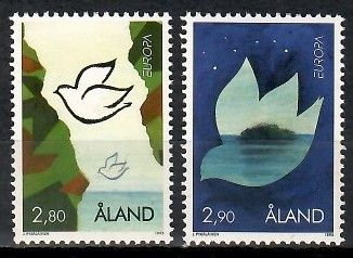 Znaczek Wyspy Alandzkie 1995 Mi 100-101 Czyste **