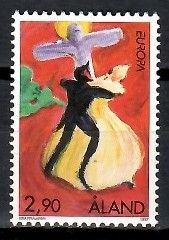 Znaczek Wyspy Alandzkie 1997 Mi 128 Czyste **