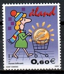 Znaczek Wyspy Alandzkie 2002 Mi 198 Czyste **