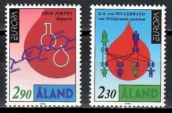 Znaczek Wyspy Alandzkie 1994 Mi 86-87 Czyste **