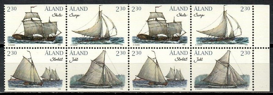 Znaczek Wyspy Alandzkie 1995 Mi h-blatt 3 Czyste **