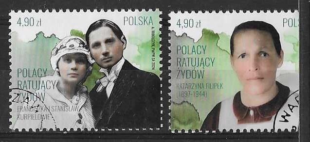 Znaczek Polska 2024 Mi abo 5550-5551 Fi 5403-5404 Stemplowane