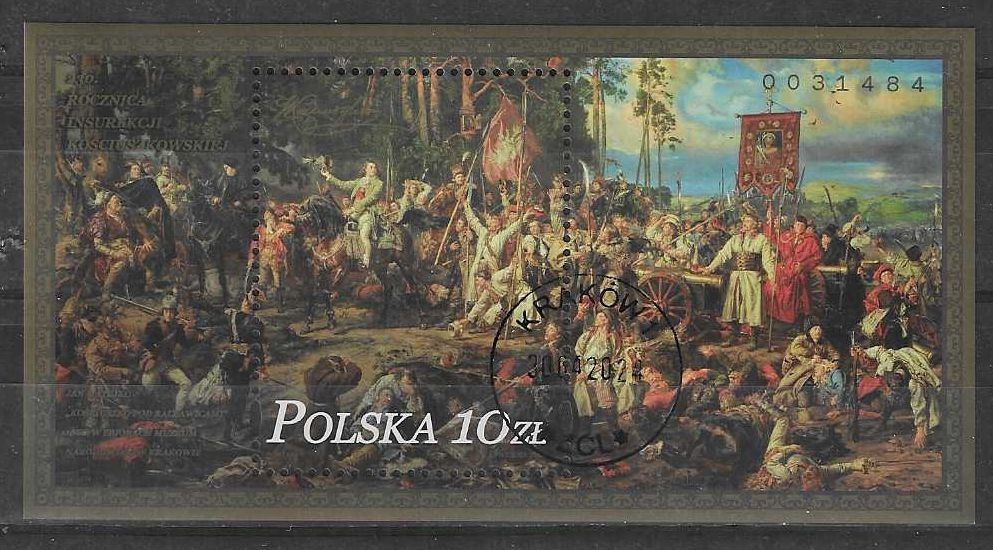 Znaczek Polska 2024 Mi abo bl 341 Fi bl 381B Stemplowane