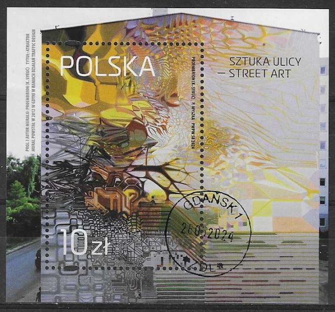 Znaczek Polska 2024 Mi abo bl 345 Fi bl 385 Stemplowane