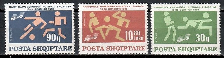 Znaczek Albania 1992 Mi 2499-2501 Czyste **