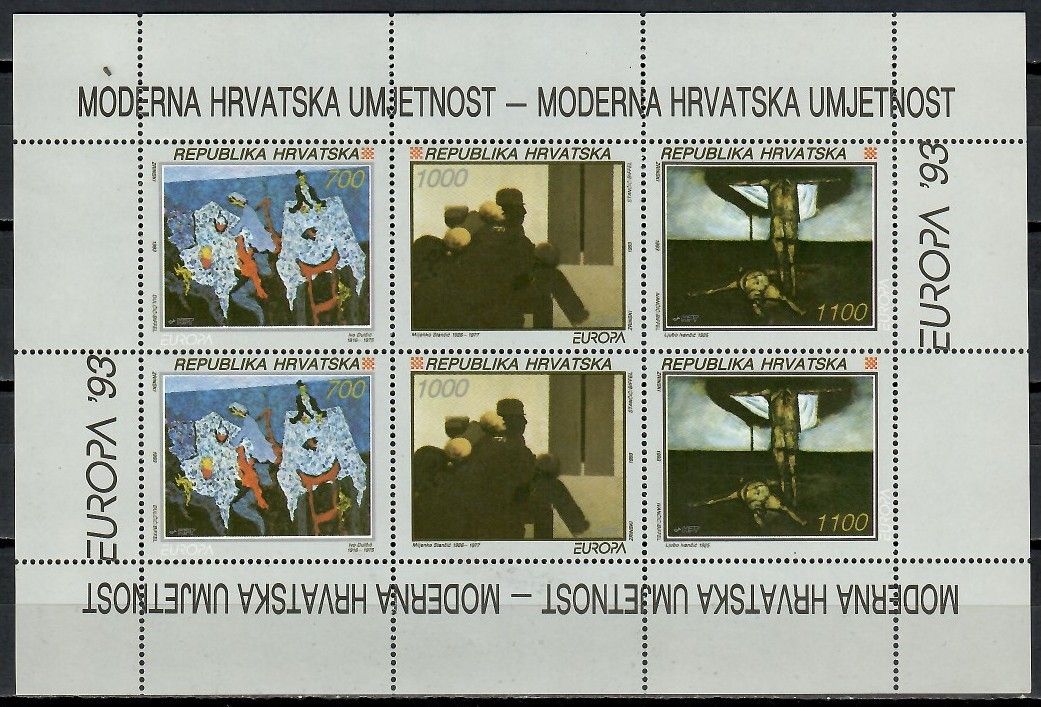 Znaczek Chorwacja 1993 Mi ark 240-242 Czyste **