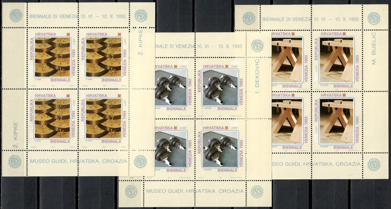 Znaczek Chorwacja 1993 Mi ark 243-245 Czyste **