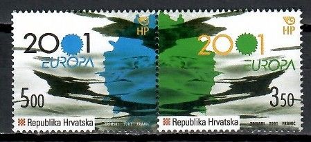 Znaczek Chorwacja 2001 Mi 570-571 Czyste **