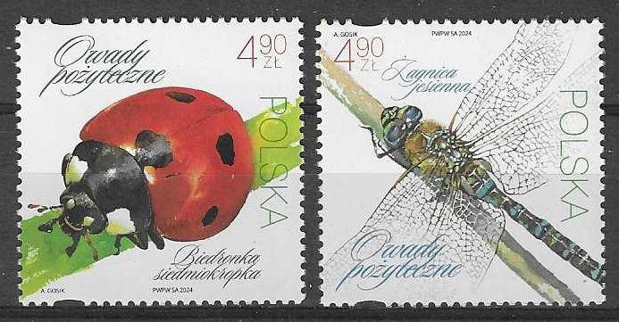 Znaczek Polska 2024 Mi 5528-5529 Fi 5380-5381 Czyste **