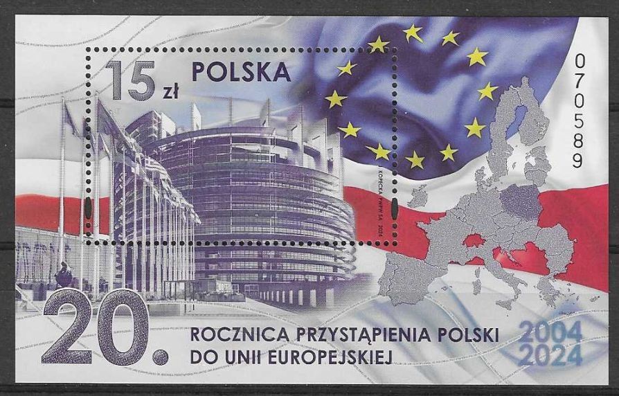 Znaczek Polska 2024 Mi bl 342 Fi bl 382 Czyste **