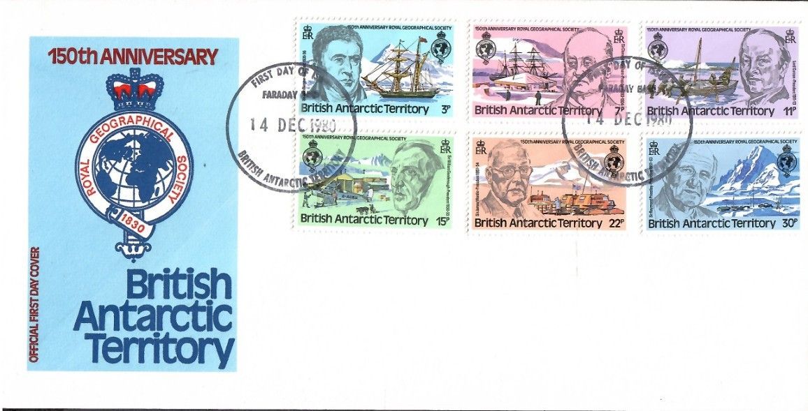 Znaczek Brytyjskie Terytorium Antarktyczne 1980 Mi 78-83 FDC