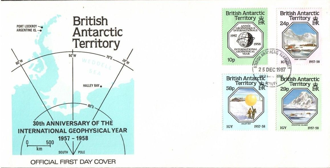 Znaczek Brytyjskie Terytorium Antarktyczne 1987 Mi 144-147 FDC