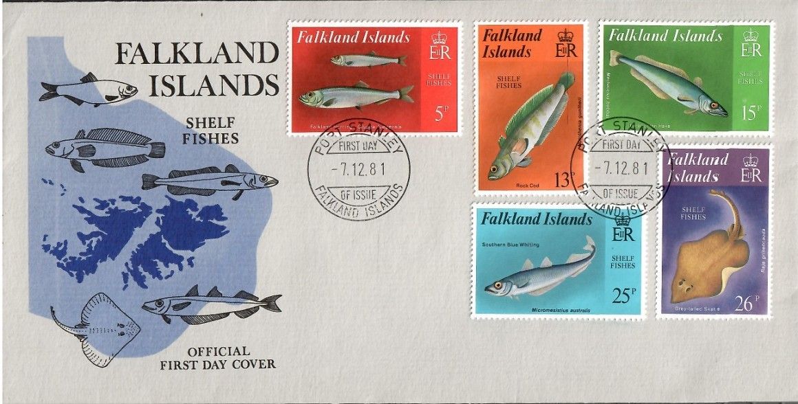 Znaczek Falklandy 1981 Mi 336-340 FDC