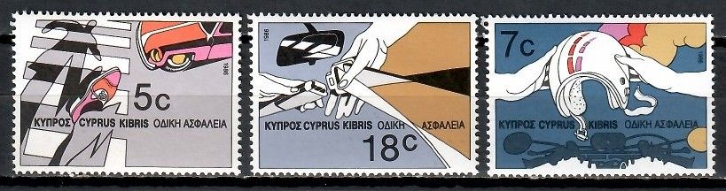 Znaczek Cypr 1986 Mi 666-668 Czyste **
