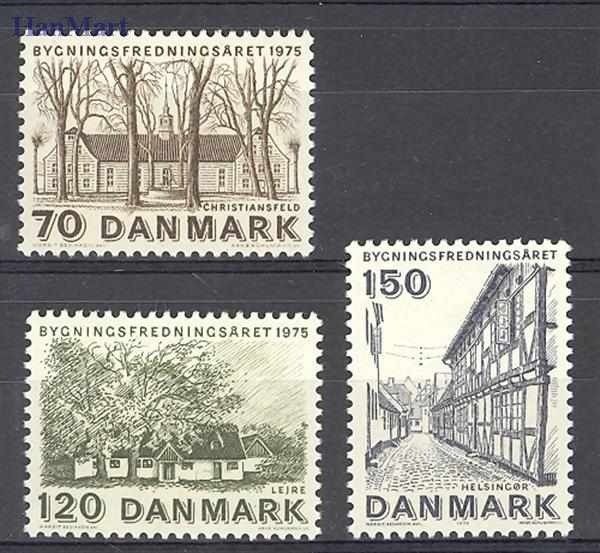 Znaczek Dania 1975 Mi 592-594 Czyste **