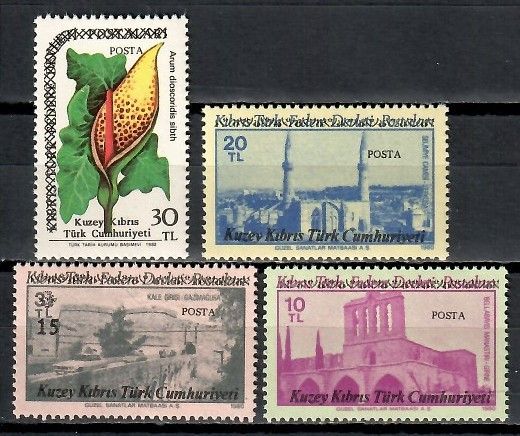Znaczek Cypr Północny 1987 Mi 199-202 Czyste **