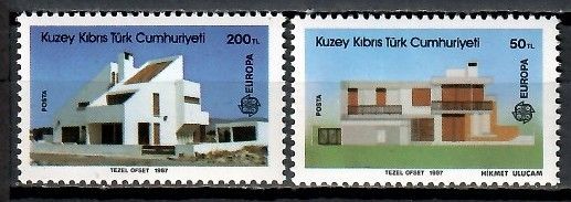 Znaczek Cypr Północny 1987 Mi 205-206 Czyste **