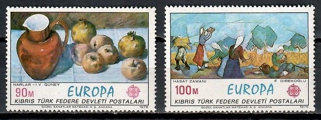 Znaczek Cypr Północny 1975 Mi 23-24 Czyste **