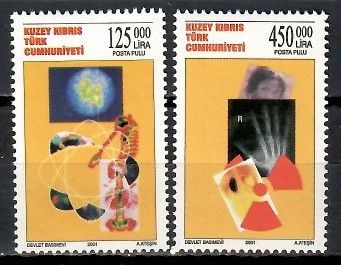 Znaczek Cypr Północny 2001 Mi 540-541 Czyste **