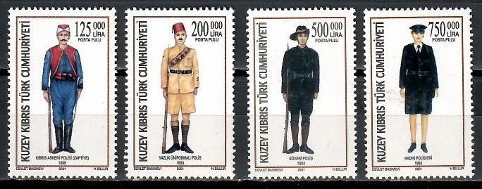 Znaczek Cypr Północny 2001 Mi 542-545 Czyste **