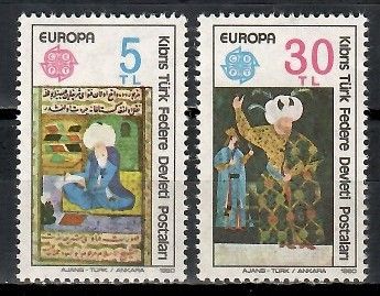 Znaczek Cypr Północny 1980 Mi 83-84 Czyste **
