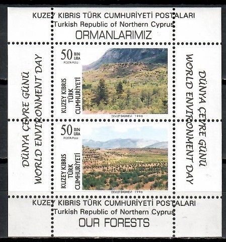 Znaczek Cypr Północny 1996 Mi bl 15 Czyste **