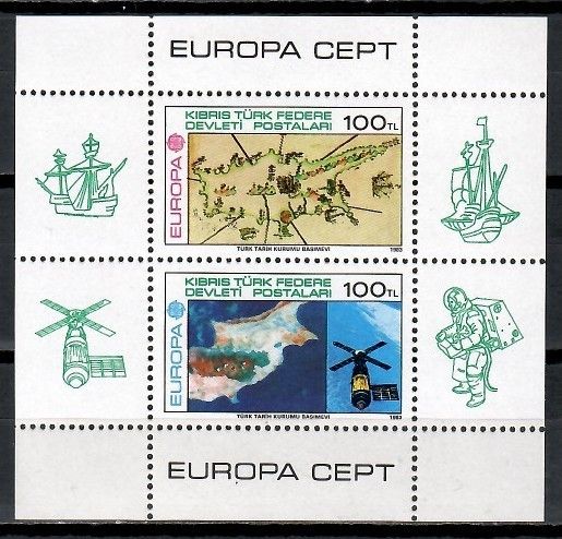 Znaczek Cypr Północny 1983 Mi bl 4 Czyste **