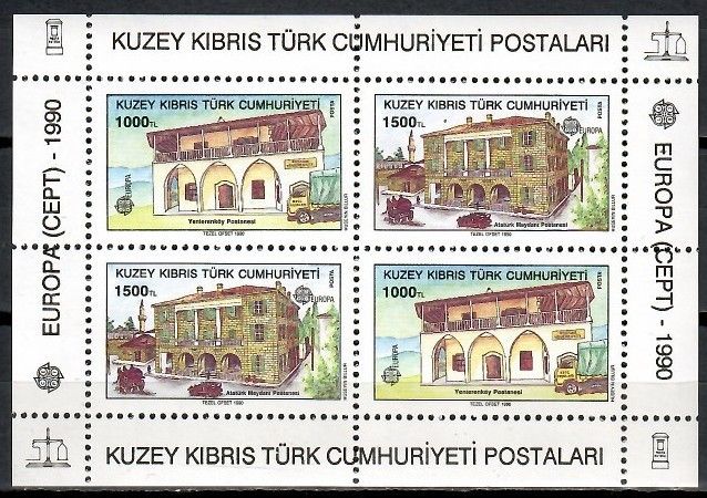 Znaczek Cypr Północny 1990 Mi bl 8 Czyste **
