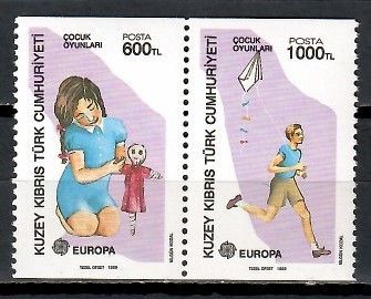 Znaczek Cypr Północny 1989 Mi 249-250C Czyste **