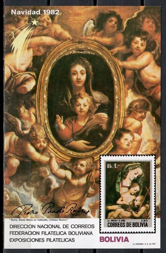 Znaczek Boliwia 1982 Mi bl 126B Czyste **