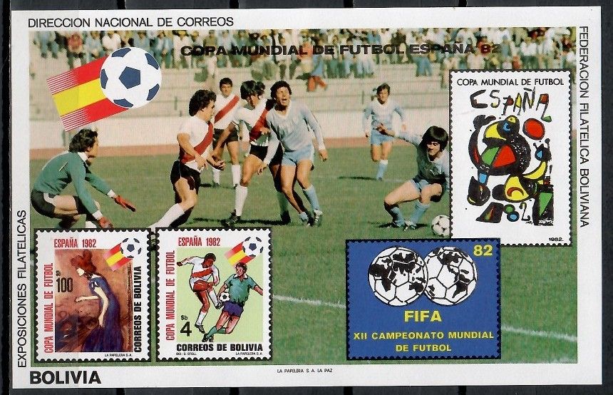 Znaczek Boliwia 1982 Mi bl 124 Czyste **