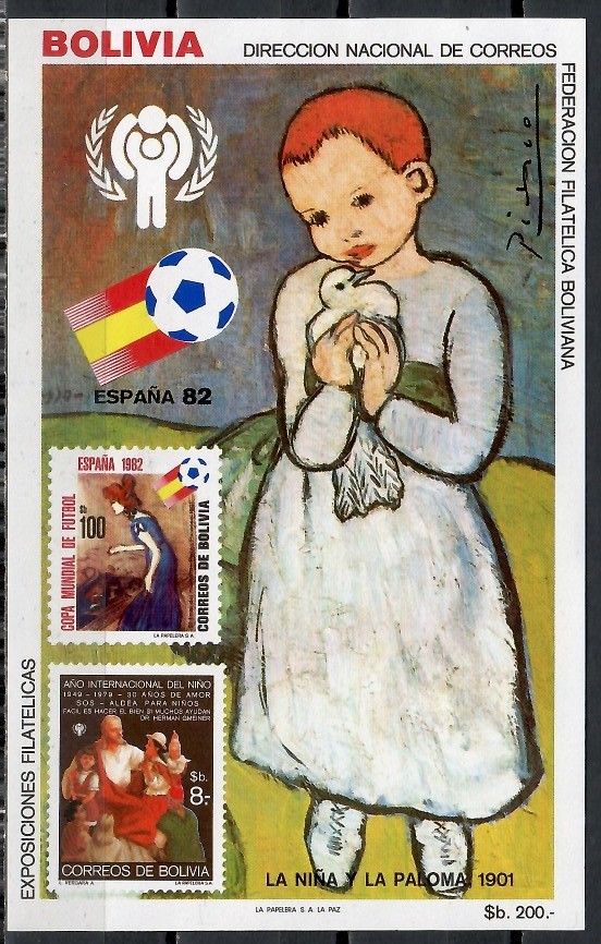 Znaczek Boliwia 1983 Mi bl 132 Czyste **