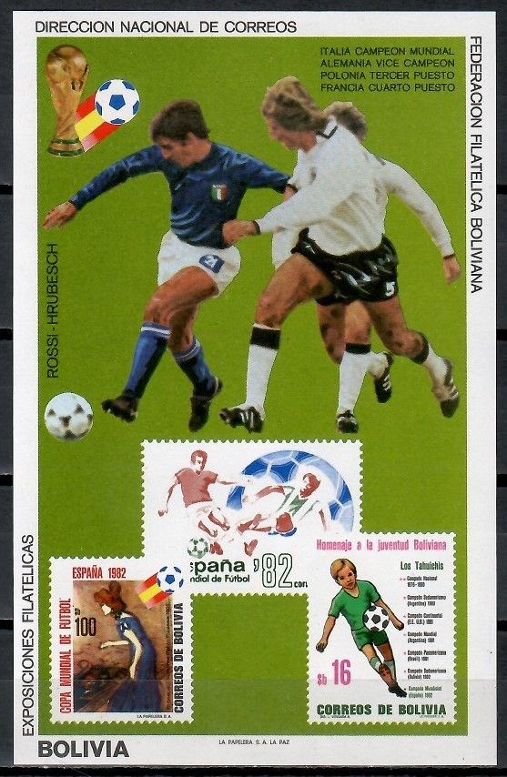 Znaczek Boliwia 1982 Mi bl 129 Czyste **