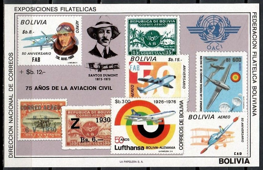 Znaczek Boliwia 1979 Mi bl 82 Czyste **