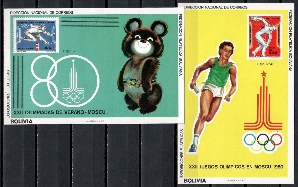 Znaczek Boliwia 1980 Mi bl 92-93 Czyste **