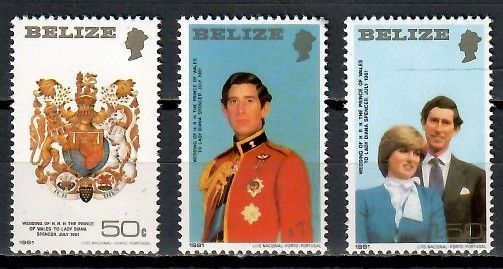 Znaczek Belize 1981 Mi 554-556 Czyste **