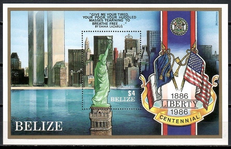 Znaczek Belize 1986 Mi bl 81 Czyste **