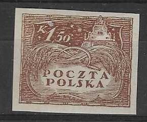 Znaczek Polska 1919 Mi 73B Fi 81A Czyste **