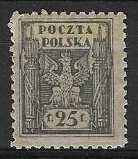 Znaczek Polska 1919 Mi 106 Fi 90B Czyste **