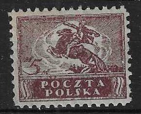 Znaczek Polska 1919 Mi 114B Fi 96Bb Czyste **