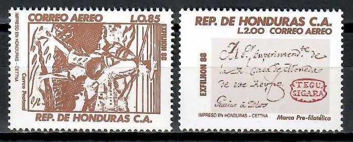 Znaczek Honduras 1988 Mi 1063-1064 Czyste **