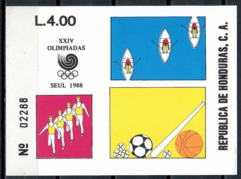 Znaczek Honduras 1988 Mi bl 41 Czyste **