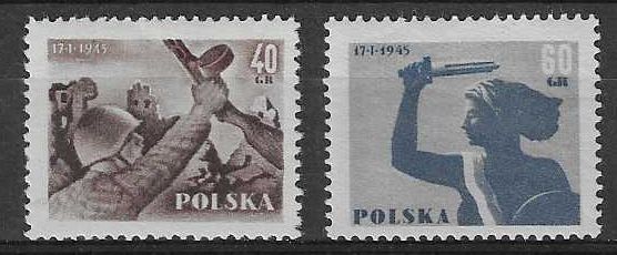 Znaczek Polska 1955 Mi 897A,898C Fi 757-758 Czyste **