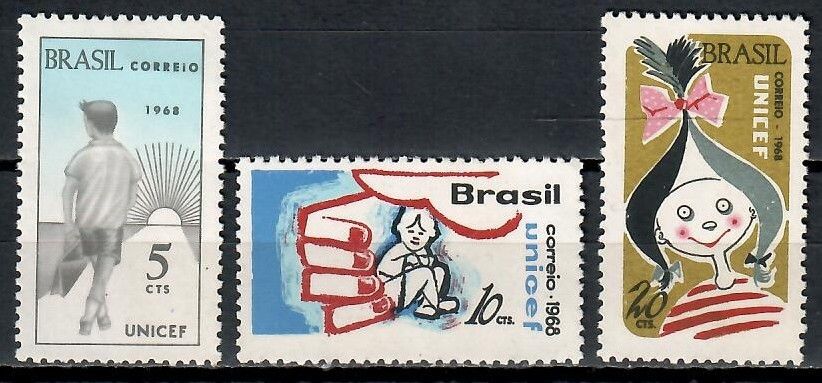 Znaczek Brazylia 1968 Mi 1188-1190 Czyste **