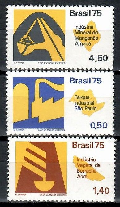 Znaczek Brazylia 1975 Mi 1468-1470 Czyste **