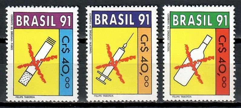 Znaczek Brazylia 1991 Mi 2407-2409 Czyste **