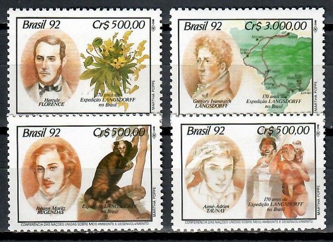 Znaczek Brazylia 1992 Mi 2472-2475 Czyste **