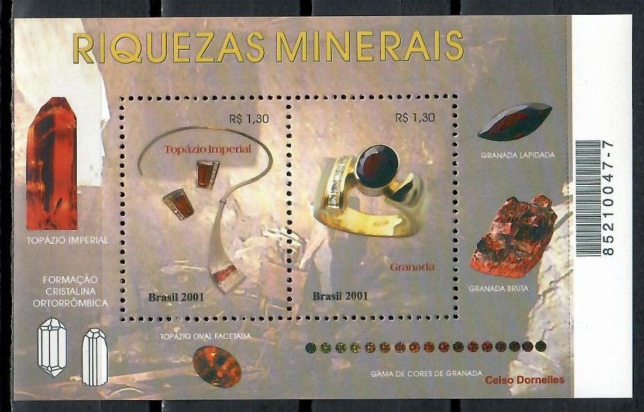 Znaczek Brazylia 2001 Mi bl 117 Czyste **